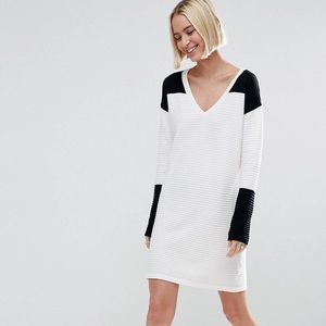 ASOS Sweater Dress in Mono Color Block